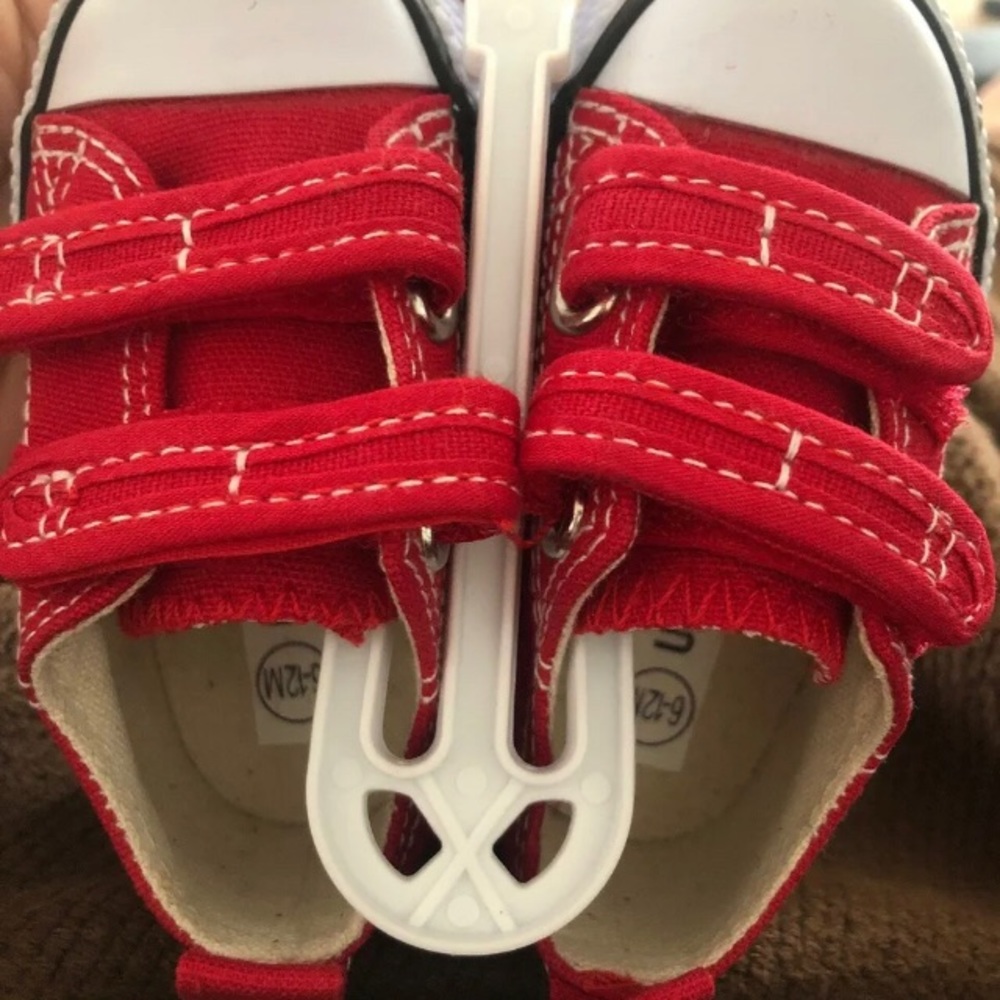 Red Canvas sneakers for 6-12 month olds NEW